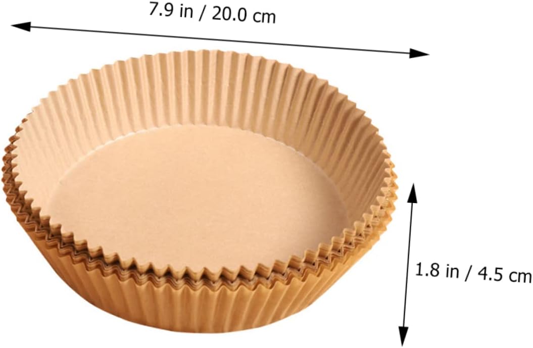 3 Sets Air Fryer Silicone Liners for Small Toaster Ovens - Reusable, Round, and Food Grade (25pcs*3)