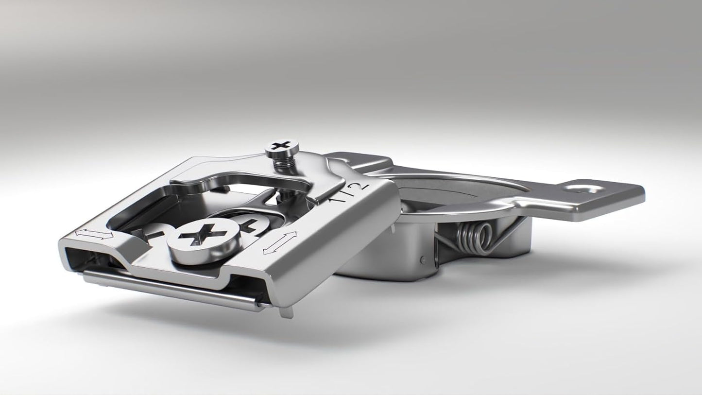 30-Pack Berta Soft Closing Face Frame Cabinet Hinges - 1/2 inch Overlay, 105 Degree, 6-Ways Adjustment, Concealed Kitchen Door Hinges with Screws (30 Pieces)