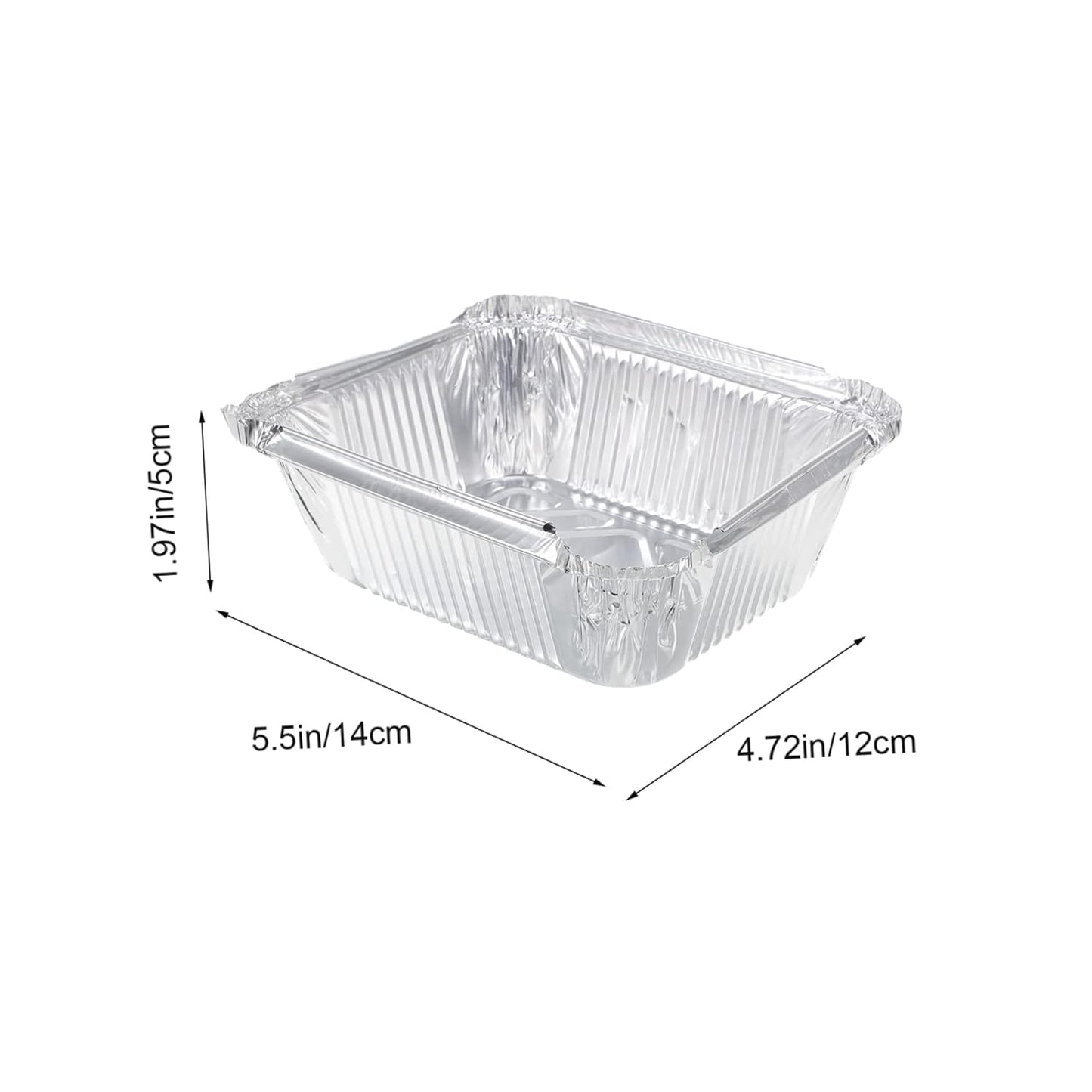 30-Pack Heavy Duty Aluminum Foil Pans for Air Fryer and Grill - Disposable Baking Trays for Barbecue - 450ml Size