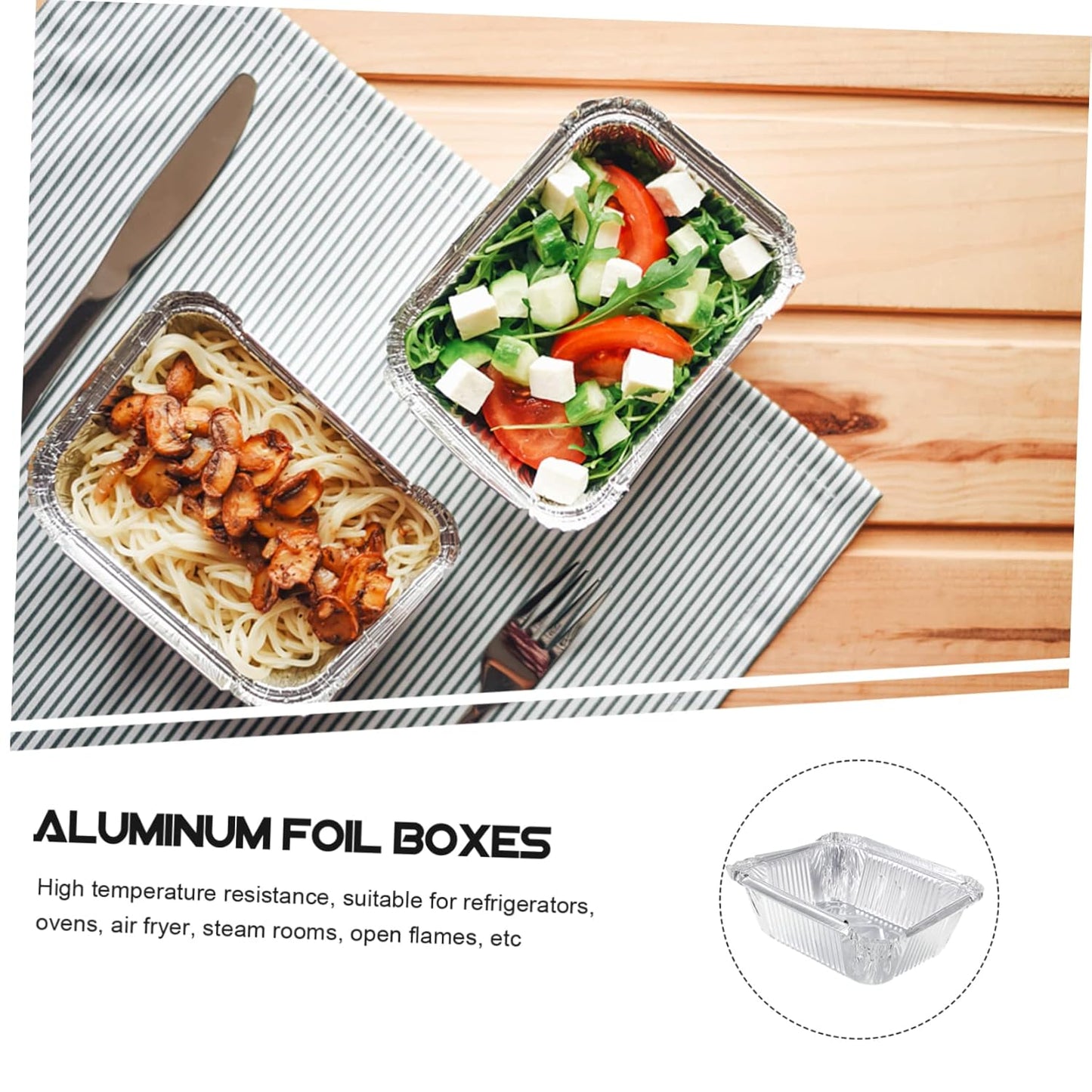 30-Pack Heavy Duty Aluminum Foil Pans for Air Fryer and Grill - Disposable Baking Trays for Barbecue - 450ml Size