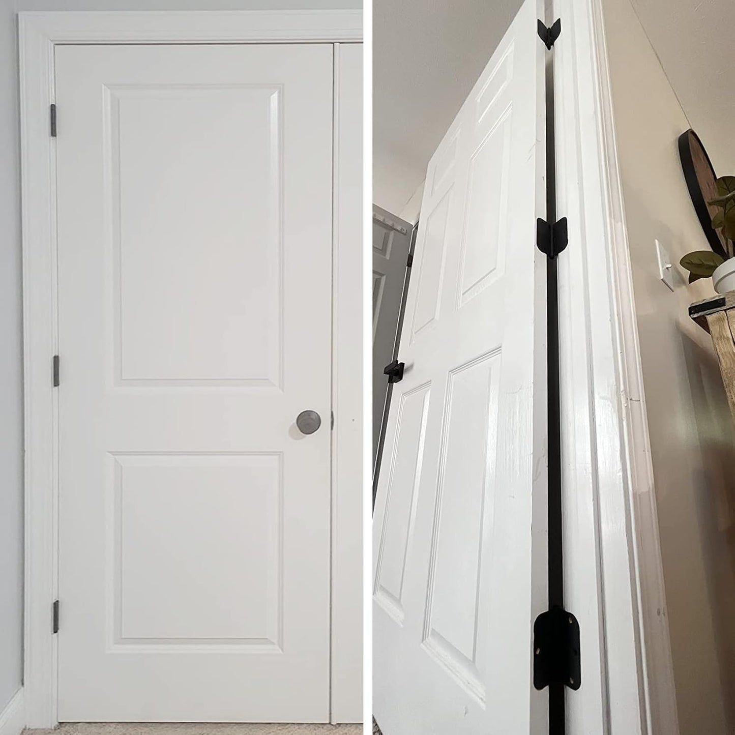 30 Pack Matte Black 3.5 Inch Rounded Door Hinges for Interior Doors - Standard Bedroom Hardware Kit with Flat Iron Design - Ideal for Home Decor Essentials - WildKart