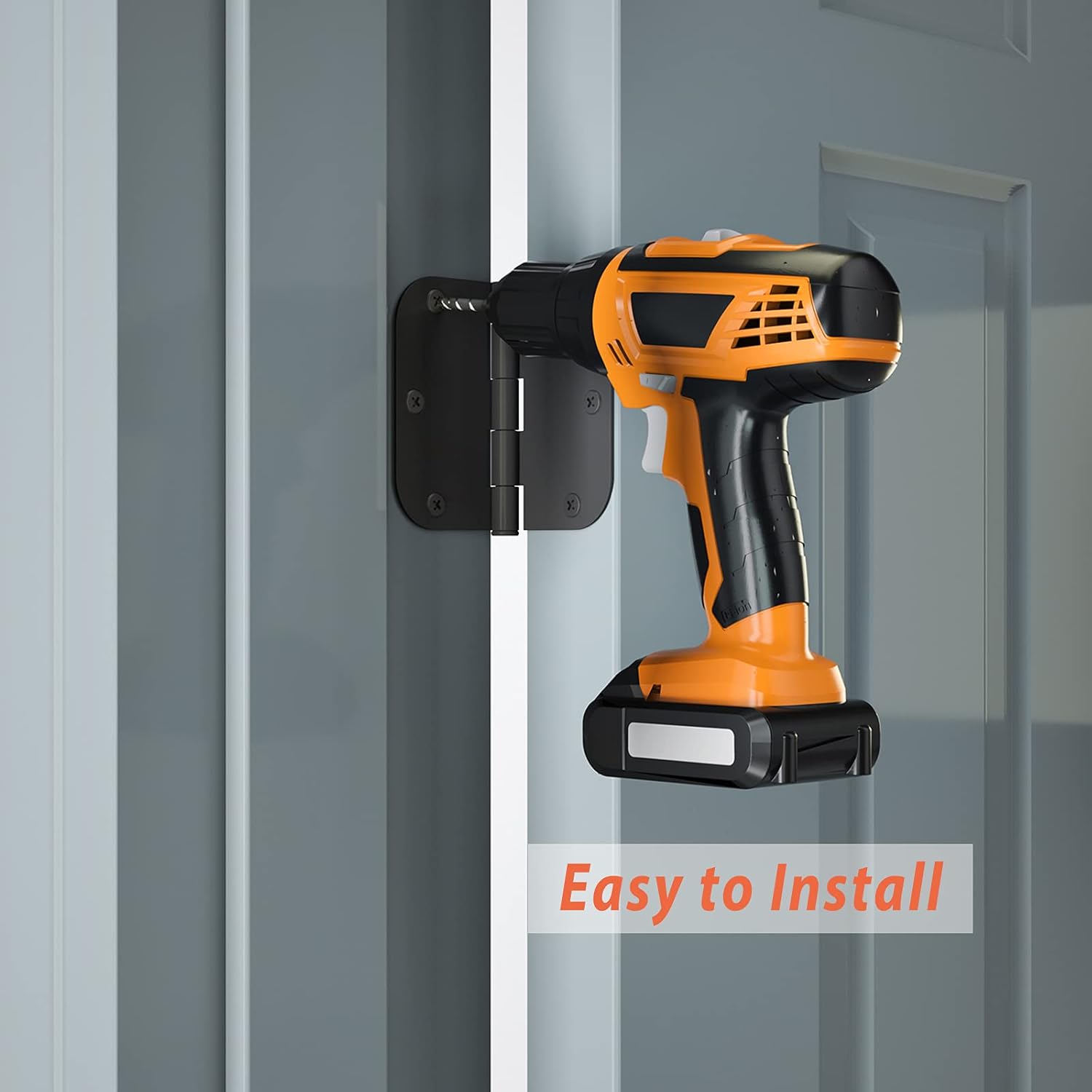 30 Pack Matte Black Rounded Door Hinges 3.5 x 3.5 inch with 5/8 Radius - Interior Hardware for 3 1/2" Doors