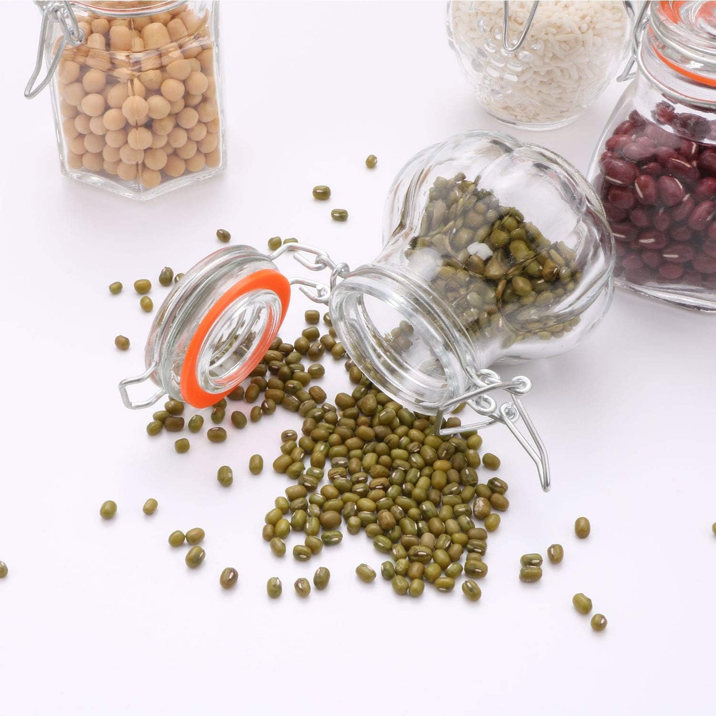 30 Pack of 4 oz Glass Spice Jars with Airtight Lids, Rubber Gaskets, and Labels - Small Mason Jars for Kitchen Storage