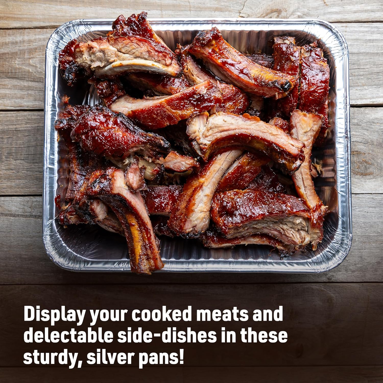 30 Pack of DOBI 9x13 Half Size Aluminum Pans - Heavy Duty Deep Foil Baking Tins for Cooking, Baking, and Roasting