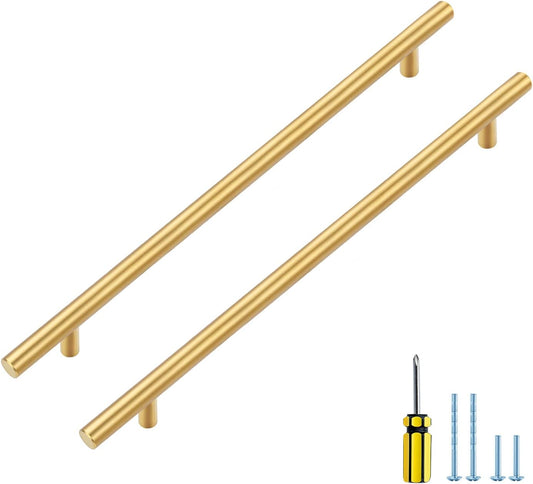 30 Pack of Ravinte Brushed Gold Cabinet Handles - 10 inch Modern Gold Kitchen Drawer Pulls