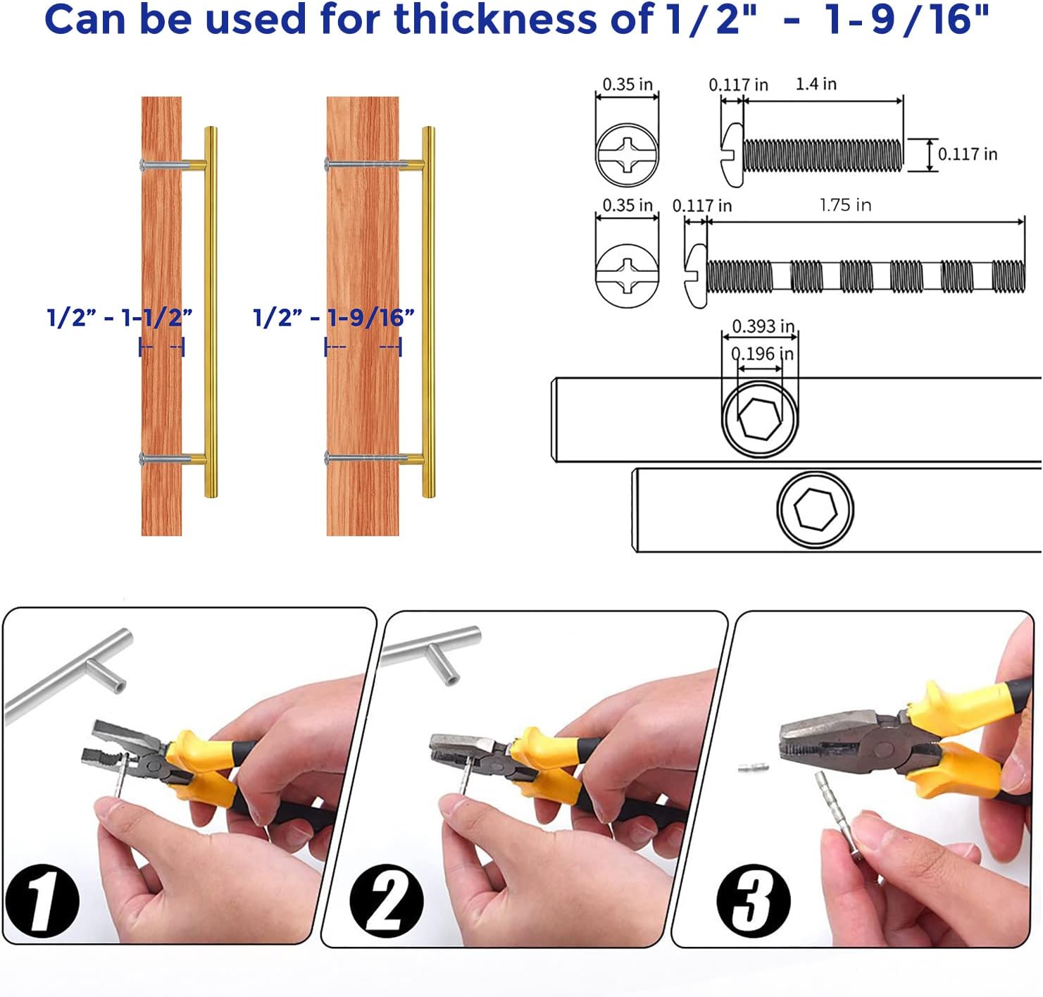30 Pack of Ravinte Brushed Gold Cabinet Handles - 10 inch Modern Gold Kitchen Drawer Pulls