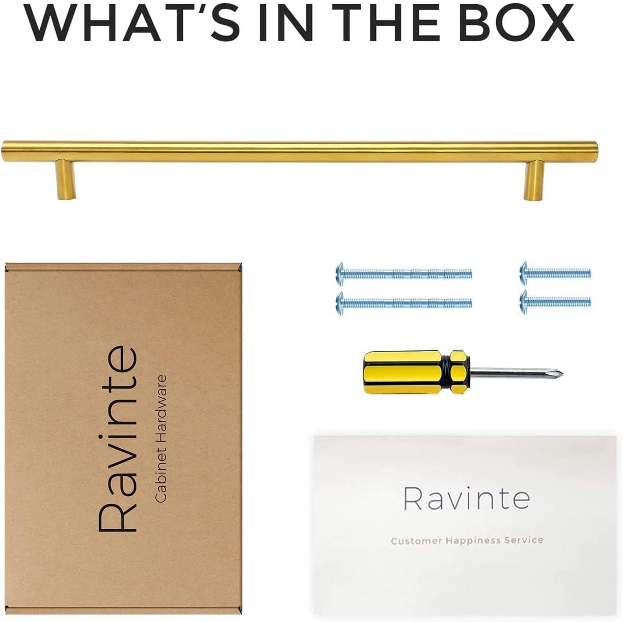 30 Pack of Ravinte Brushed Gold Cabinet Handles - 10 inch Modern Gold Kitchen Drawer Pulls