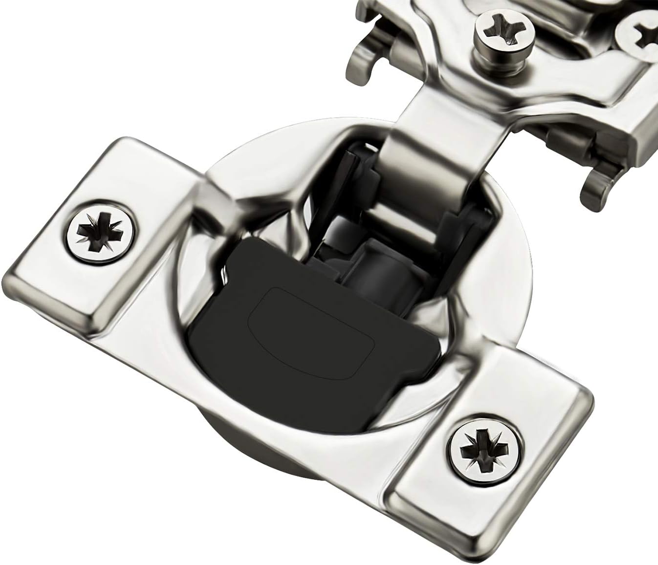 30 Pack Soft Close Kitchen Cabinet Hinges 1/2 inch Overlay Satin Nickel Stainless Steel Concealed Hinges - WildKart