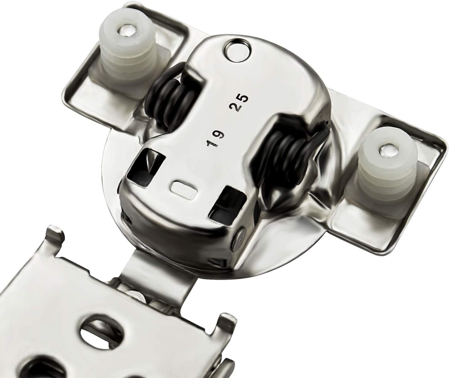 30 Pack Soft Close Kitchen Cabinet Hinges 1/2 inch Overlay Satin Nickel Stainless Steel Concealed Hinges - WildKart