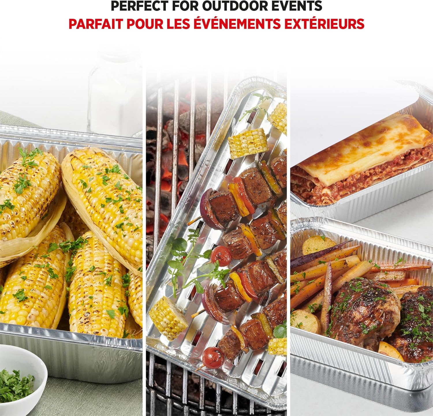 30-Pack Starfrit Half-Size Steam Table Pans - Recyclable & Disposable - Oven & Freezer Safe - Ideal for Cooking, Baking, Roasting & Meal Prep