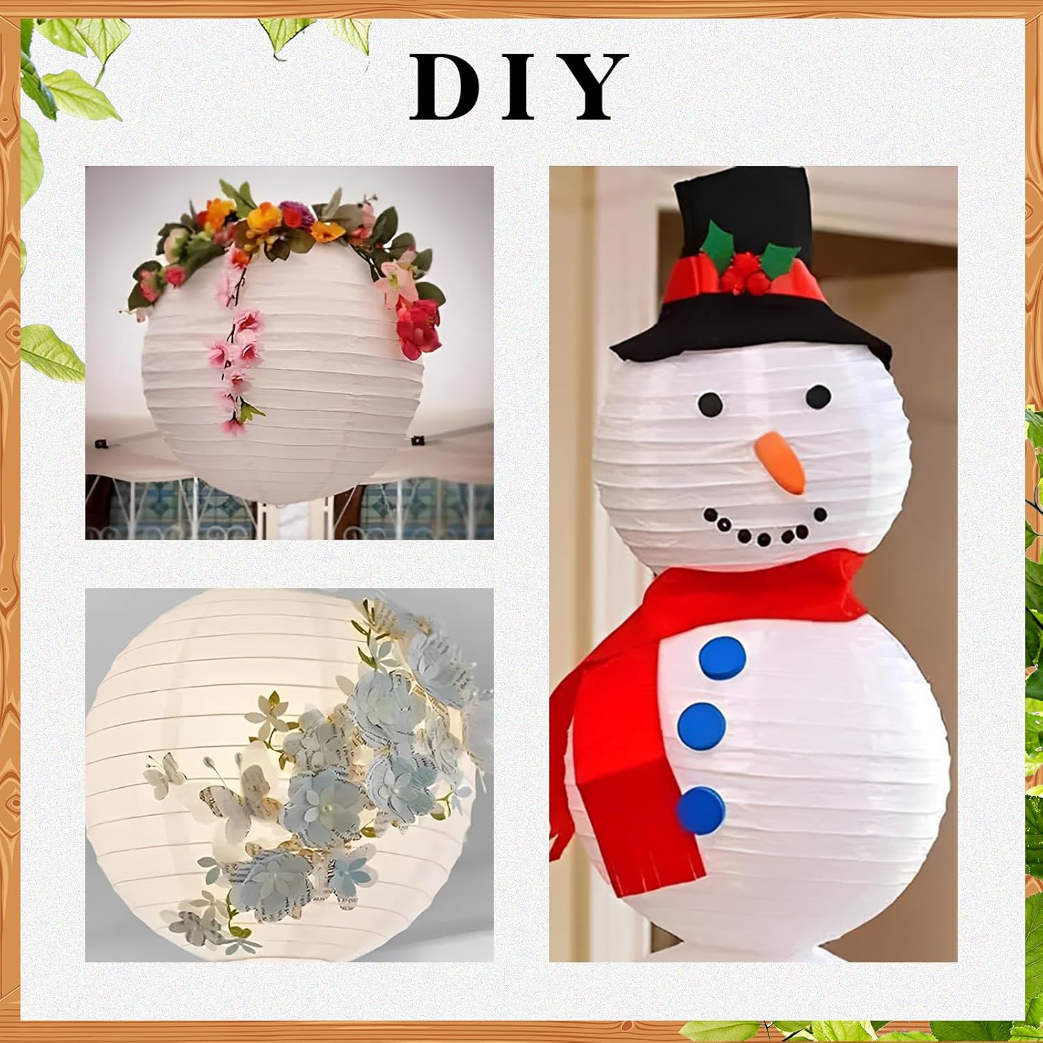 30 Pack White Round Paper Lanterns 6 Inch for Home Decor, Restaurant, Church, Wedding, Birthday Party - Hanging Chinese Japanese Paper Lantern Lamps