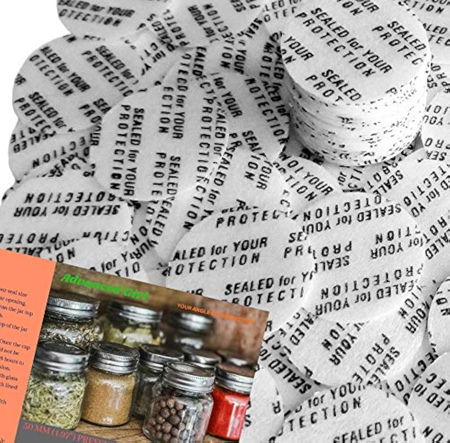 30 PCS 50mm Advanced Pressure Sensitive Torque Seals for Glass & Plastic Bottles - Made in USA - No Induction Sealer