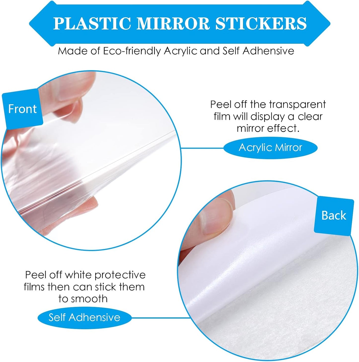 30-Piece DIY Acrylic Mirror Decals Set for Living Room Wall Decor - 3D Rose Gold Mirror Stickers for Home Bedroom Décor