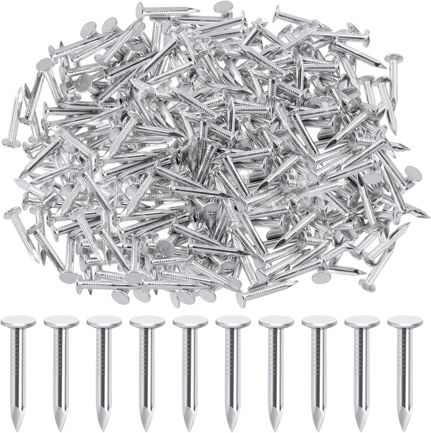 300 Pack of 1-1/4 Inch Galvanized Nails for Roof Repair, Asphalt Tile, and Landscaping - Roofing, Slating, Cement Siding Nails