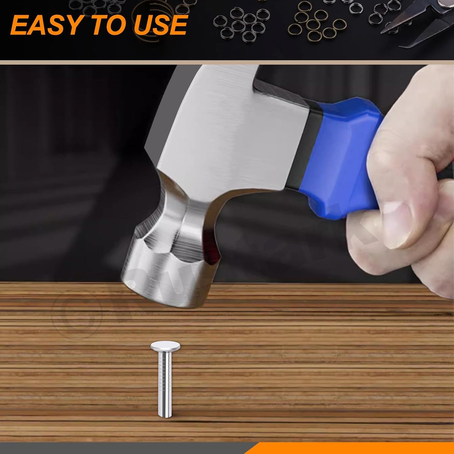 300 Pack of 1-1/4 Inch Galvanized Nails for Roof Repair, Asphalt Tile, and Landscaping - Roofing, Slating, Cement Siding Nails