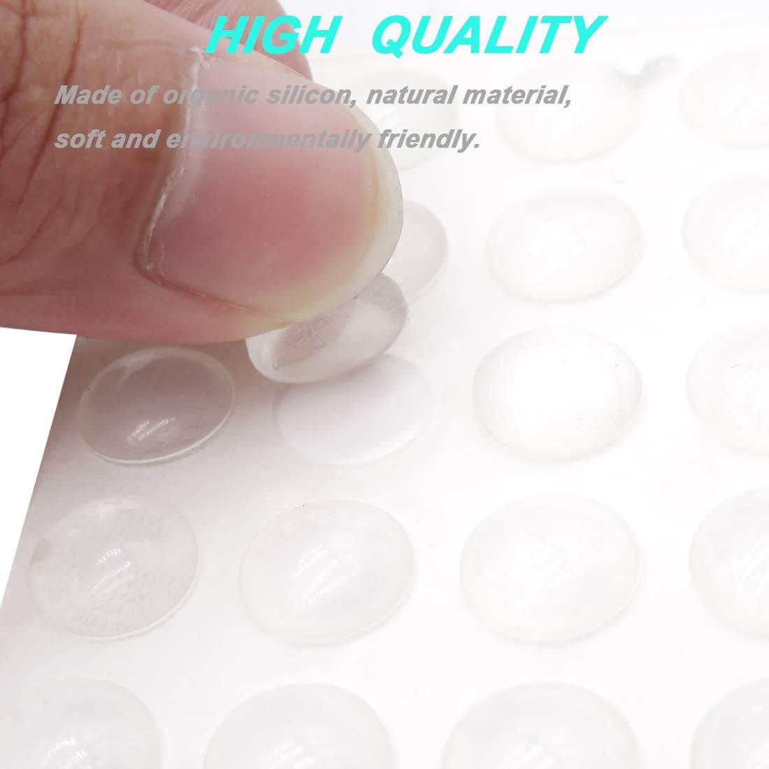300 Piece Combo Pack Clear Adhesive Bumper Pads - Round Self Adhesive Rubber Feet for Cabinet Doors, Drawers, Glass Tops, Picture Frames, Cutting Boards