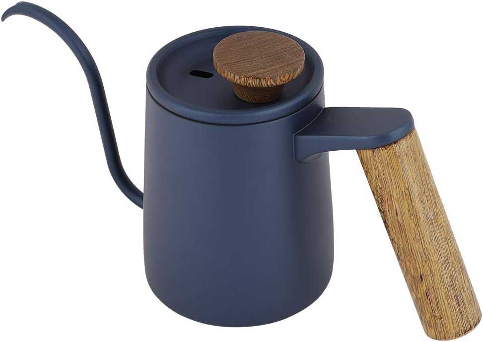 304 Stainless Steel Gooseneck Spout Kettle for Coffee and Tea - Blue Color