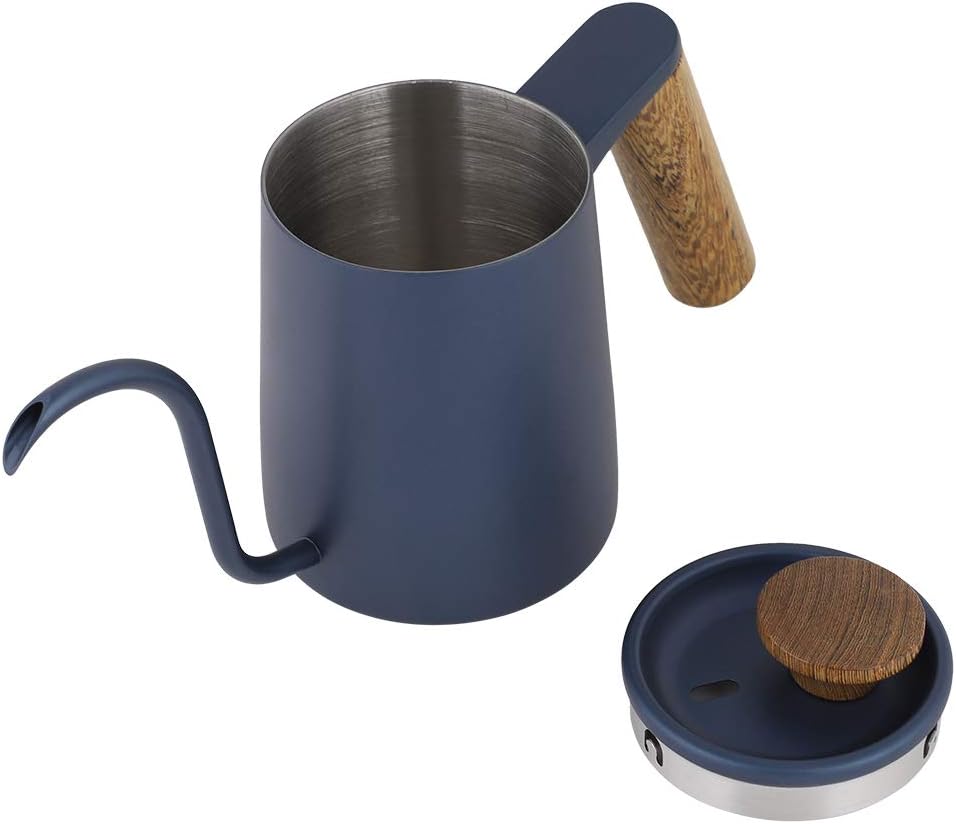 304 Stainless Steel Gooseneck Spout Kettle for Coffee and Tea - Blue Color