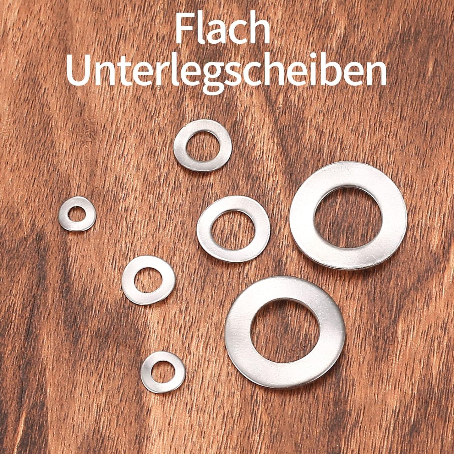 304 Stainless Steel Wave Spring Washer Assortment Kit, 300 Pcs Metric M3-M12 Curved Spring Washers