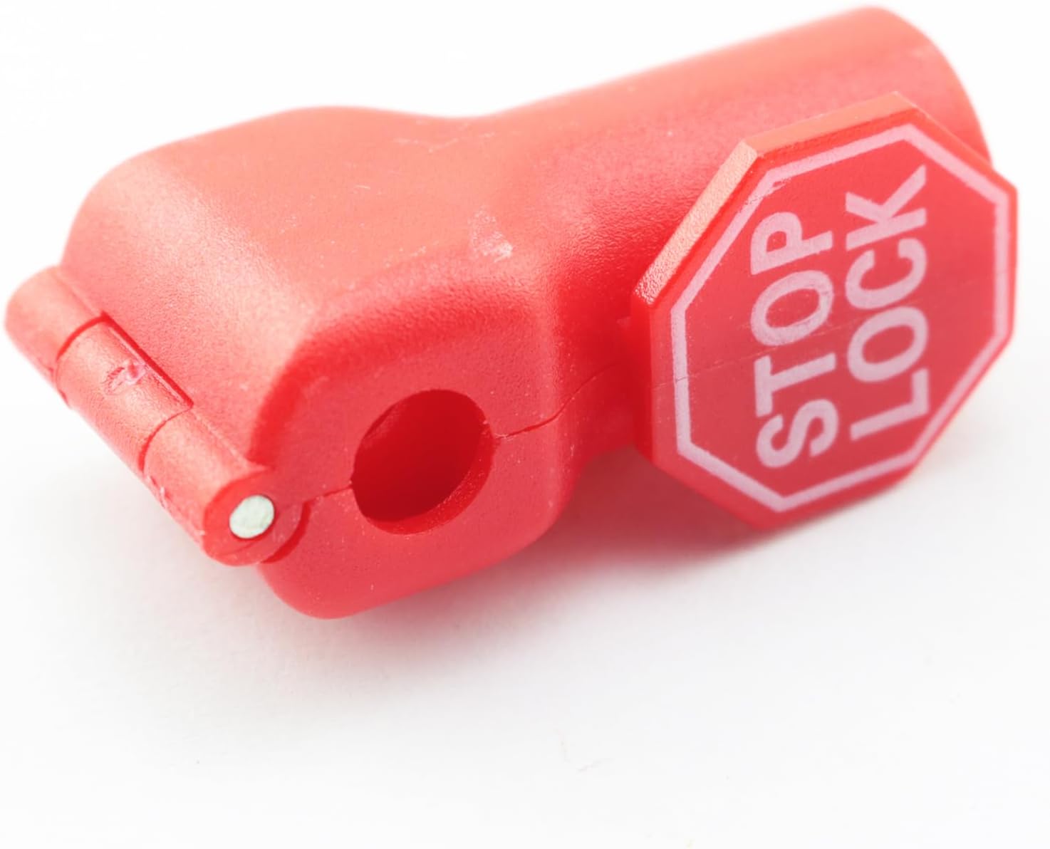 30PCS 6mm Red Mobile Phone Accessory Hook Locks with Slot Plate - Retailer Padlocks for Supermarket & Retail Shops