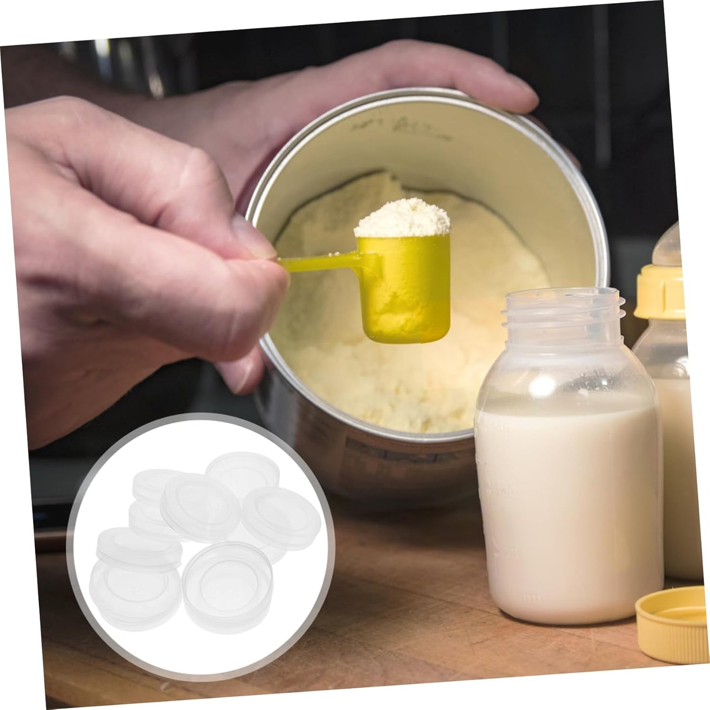 30pcs Leak-Proof Sealed Covers for Milk Bottles, Yogurt, Pudding, Juice Jars - COLLBATH Bottle Caps