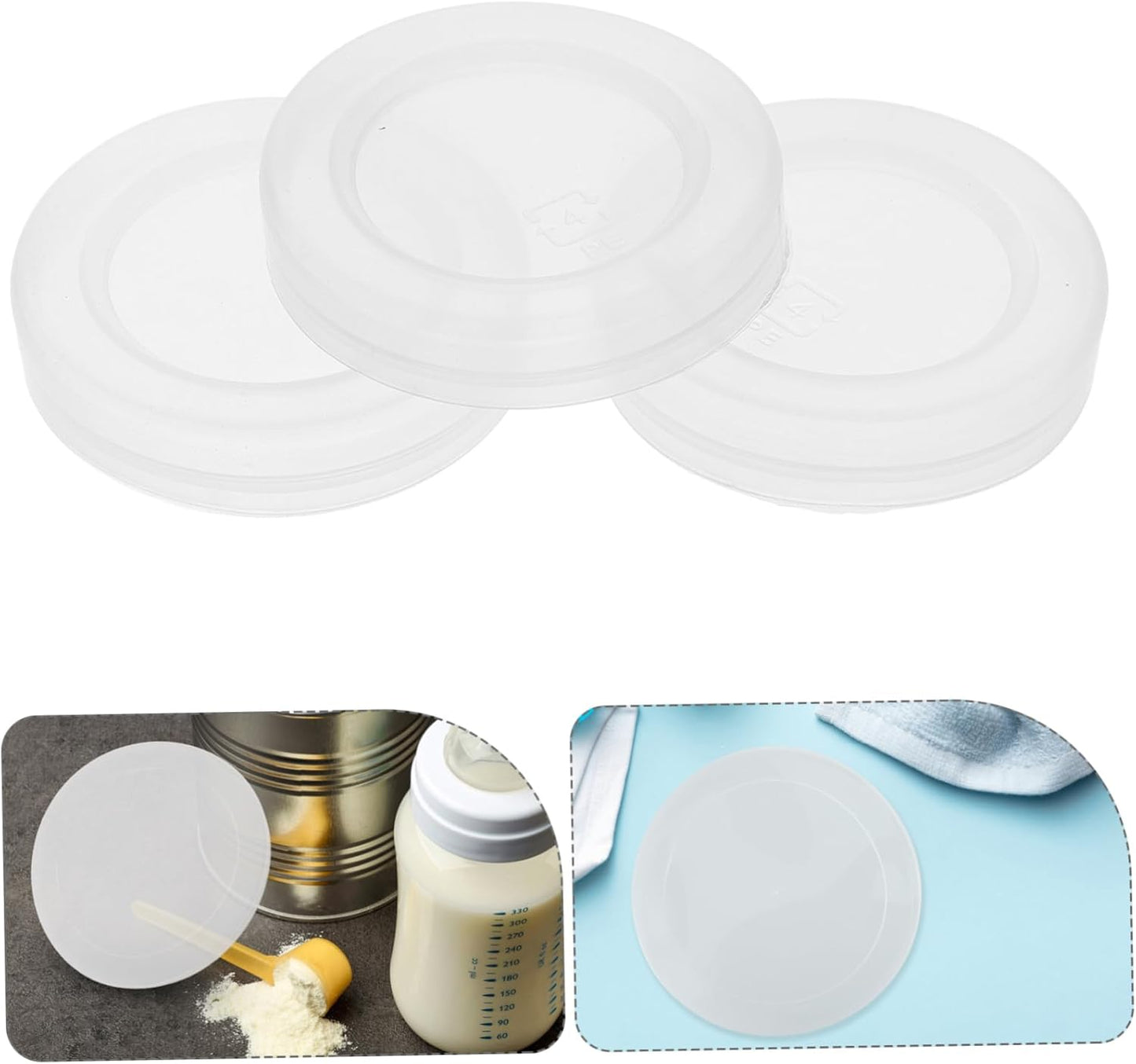 30pcs Leak-Proof Sealed Covers for Milk Bottles, Yogurt, Pudding, Juice Jars - COLLBATH Bottle Caps