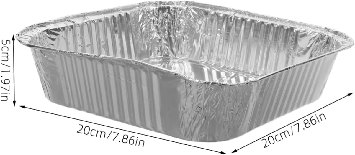 30pcs Square Aluminum Foil Baking Pans - Heat Resistant Disposable Bakeware for Air Fryer and Oven, Ideal for Baking and Roasting