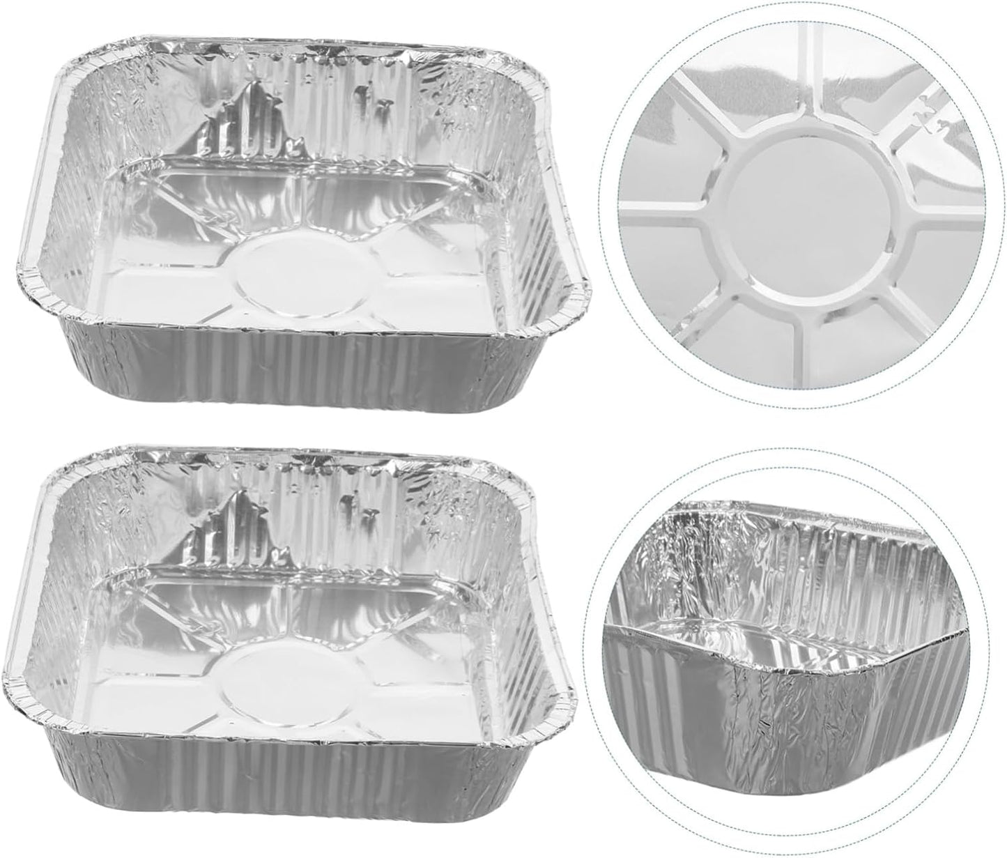 30pcs Square Aluminum Foil Baking Pans - Heat Resistant Disposable Bakeware for Air Fryer and Oven, Ideal for Baking and Roasting