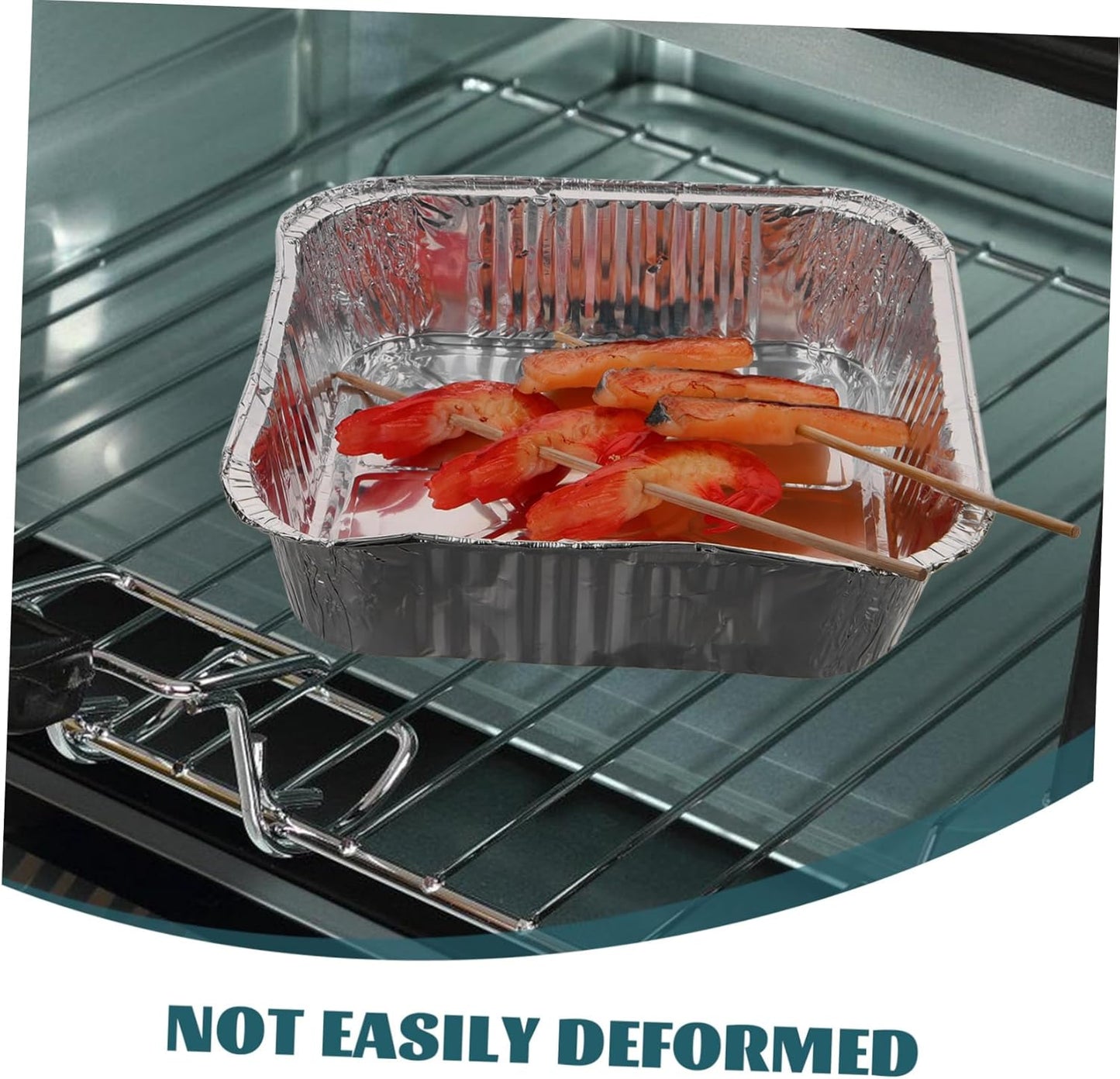 30pcs Square Aluminum Foil Baking Pans - Heat Resistant Disposable Bakeware for Air Fryer and Oven, Ideal for Baking and Roasting