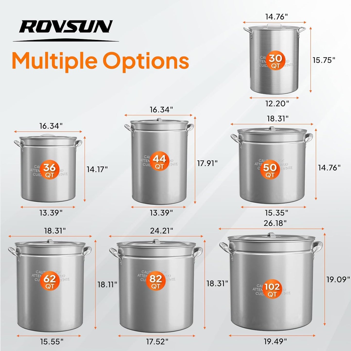 30QT Turkey Fryer Pot with Strainer Basket, Lid & Steamer - Aluminum Stock Pot for Outdoor Cooking & Gatherings