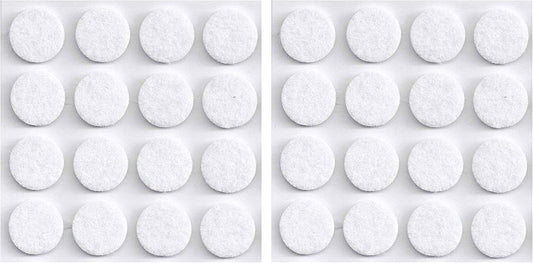 32 PCS White Self Adhesive Felt Furniture Pads - Premium Floor Protectors for Hardwood & Laminate Floors