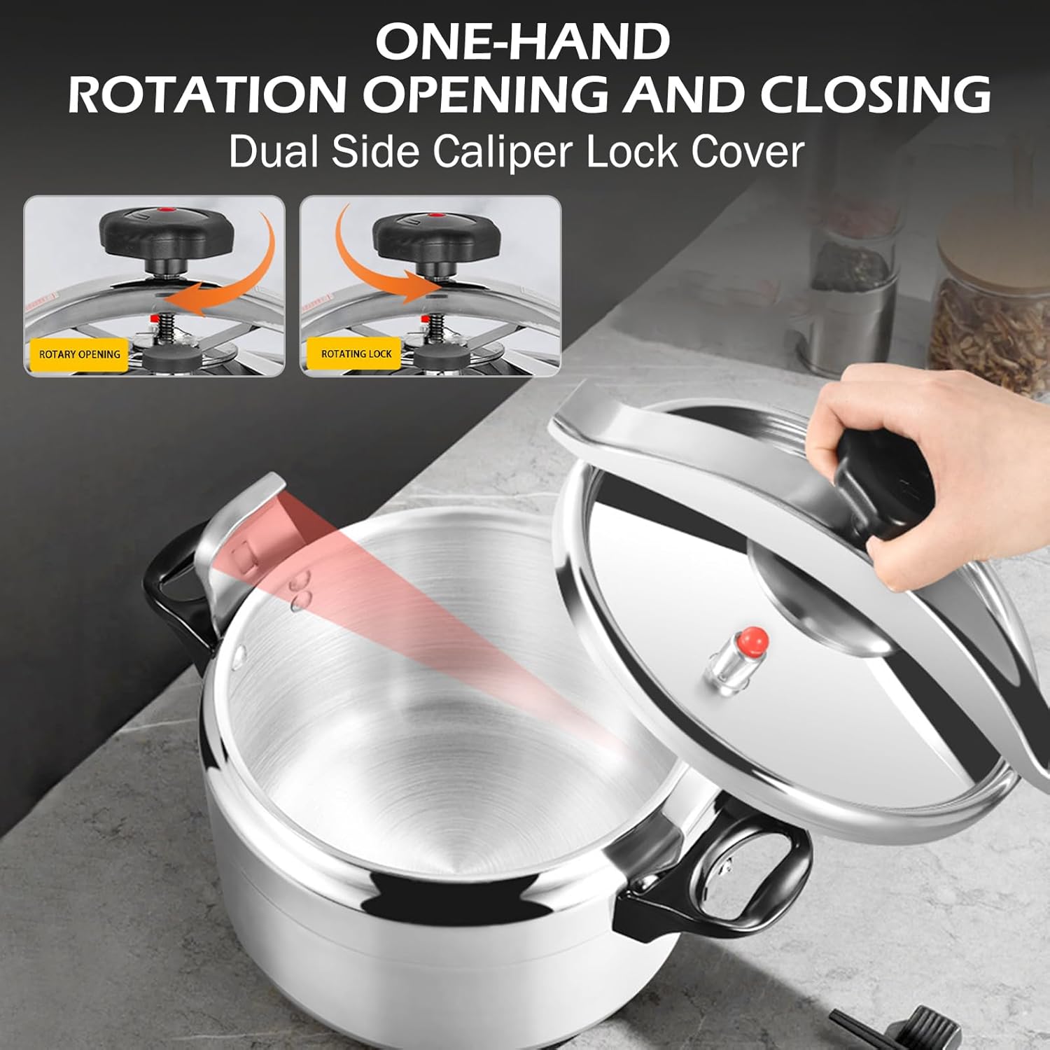 3.2 Quart Aluminum Alloy Pressure Cooker for Gas Stove - Explosion Proof Mini Cooking Pot - Housewarming Gift