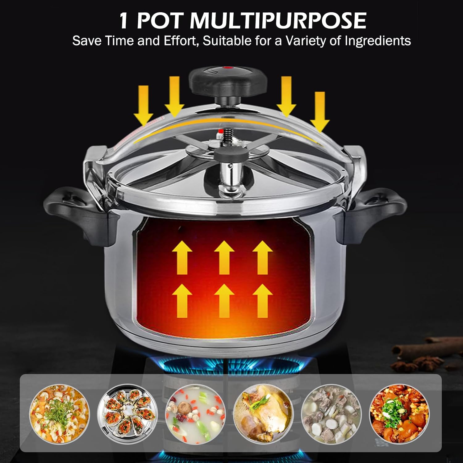 3.2 Quart Aluminum Alloy Pressure Cooker for Gas Stove - Explosion Proof Mini Cooking Pot - Housewarming Gift