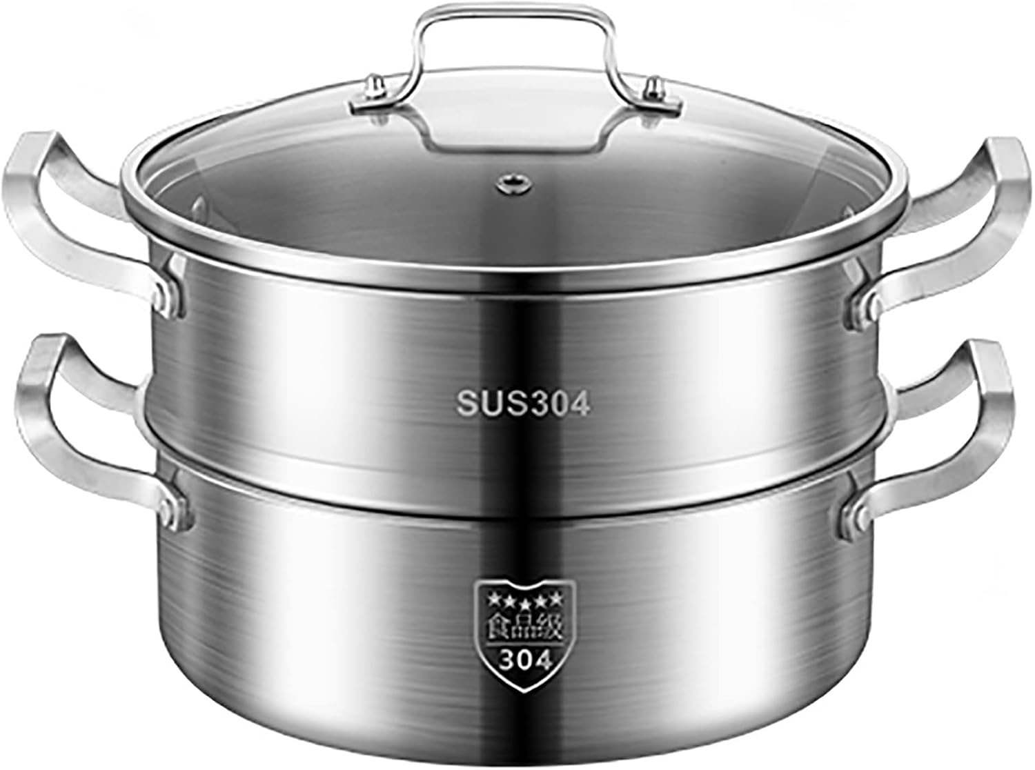 32CM YJYLYHY Steamer Cookware/Soup Pot/Hot Pot - Food Grade 304 Stainless Steel, Thickened Bottom - Ideal for Steamed Buns and Stewed Chicken Soup