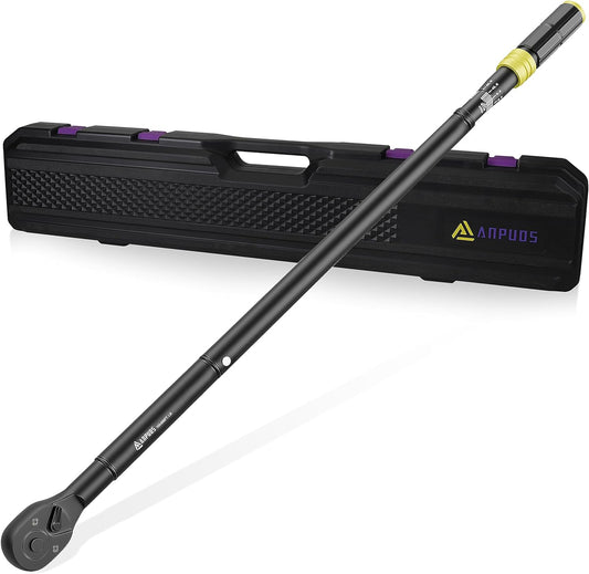 3/4-Inch Drive Dual-Direction Click Torque Wrench 100-800Ft-Lb/135.5-1084Nm Dual Range Scales for Car Truck Tractor