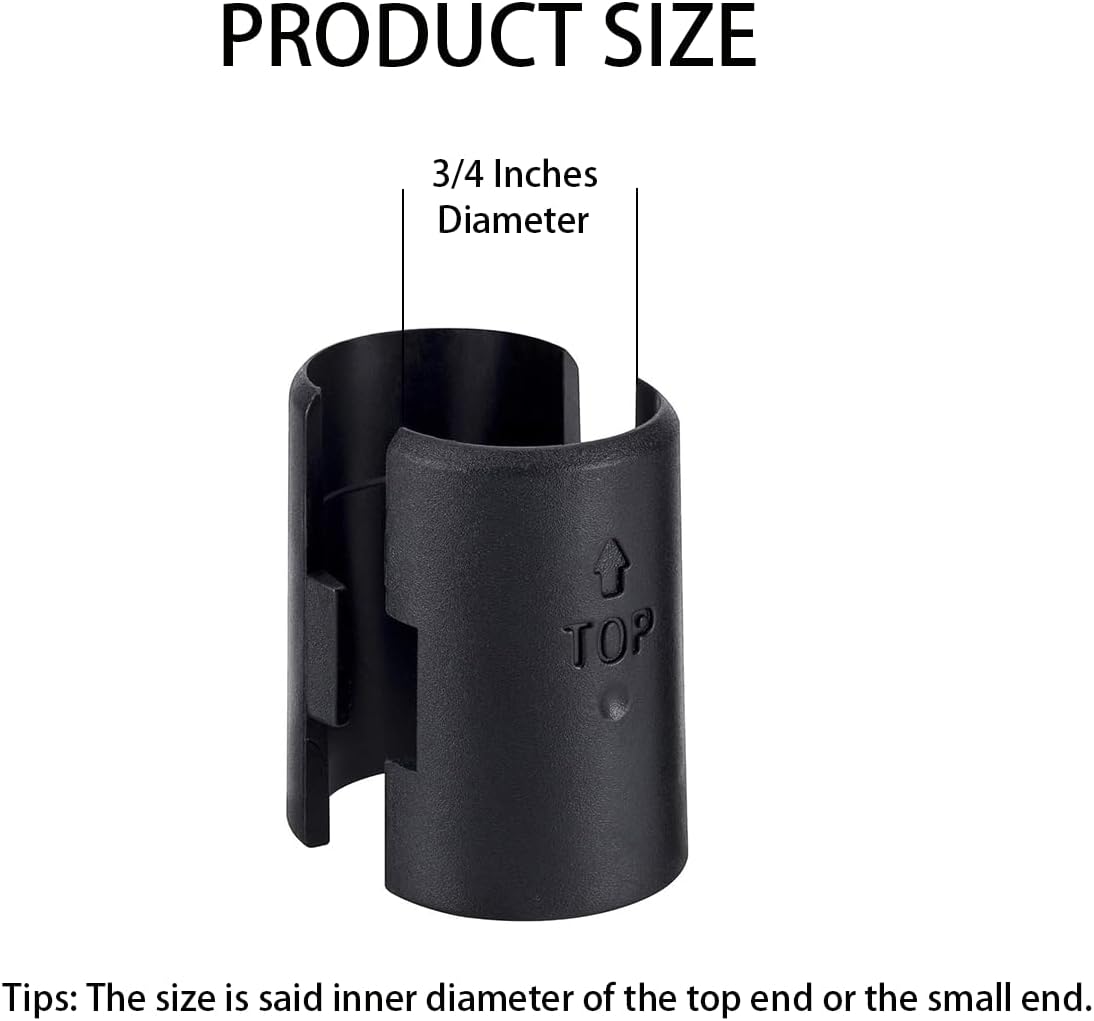 3/4 Inch Wire Shelving Lock Clips - 25 Pairs (50 Pieces) Shelf Locking Post Sleeve Replacements