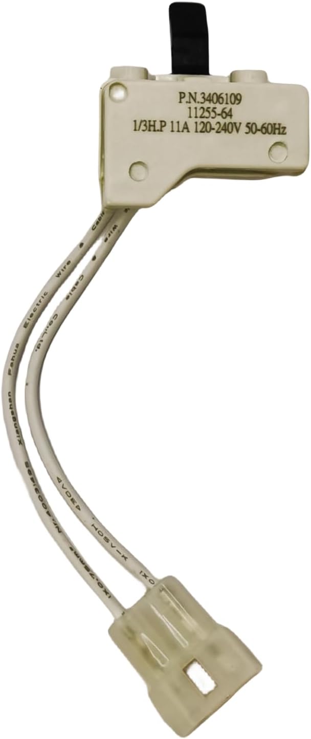 3406109 Dryer Door Switch Compatible with Whirlpool Kenmore Sears Maytag Roper Estater - High Quality Replacement Part