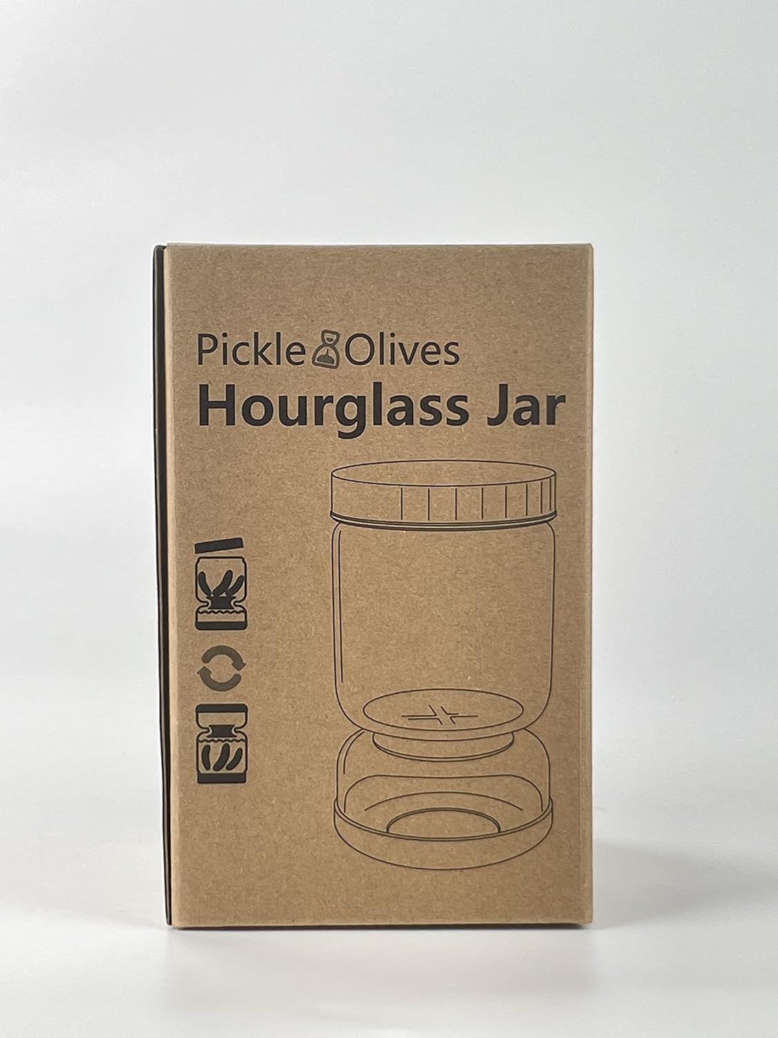 34oz Luvan Pickle Jar with Strainer Flip and Airtight Lid - Glass Pickle Storage Container for Olive, Jalapeno, and Sliced Pickles - Dishwasher Safe Jar with Juice Separator