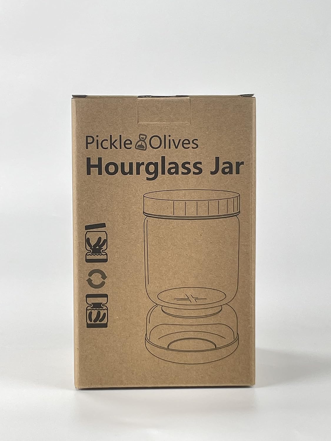 34oz Luvan Pickle Jar with Strainer Flip and Airtight Lid - Glass Pickle Storage Container for Olive, Jalapeno, and Sliced Pickles - Dishwasher Safe Jar with Juice Separator