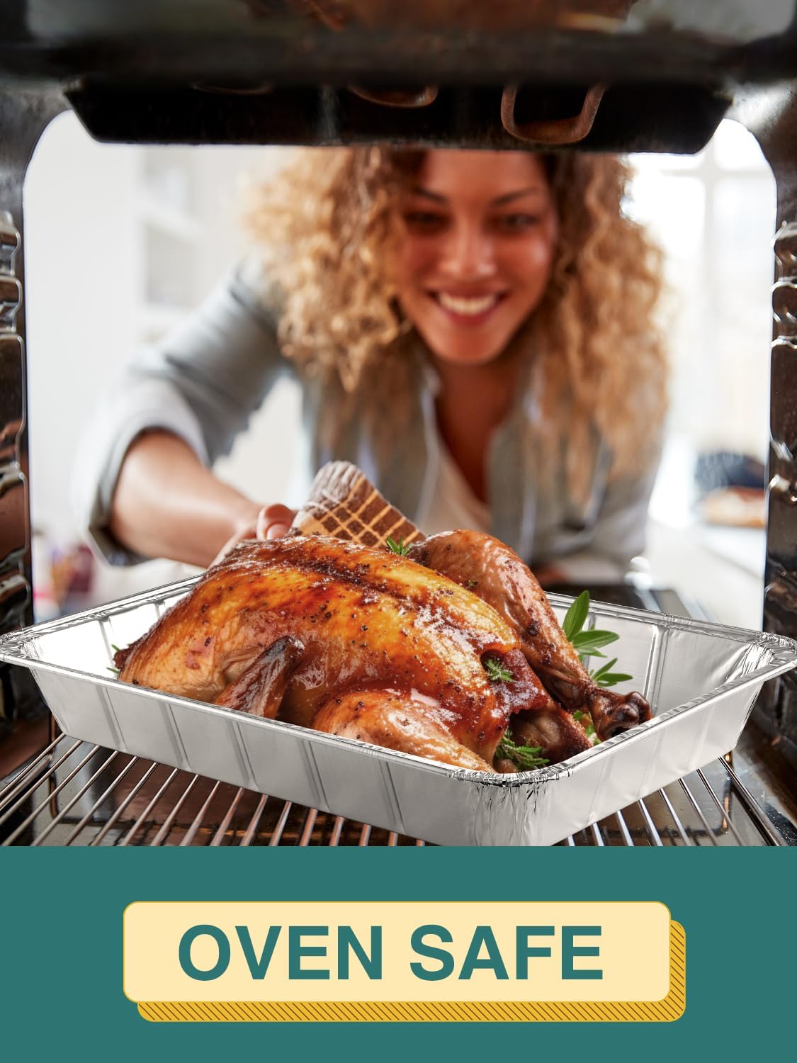 35 Pack 9x13 Disposable Aluminum Pans - Heavy Duty Half Size Foil Baking Trays for Cooking & Roasting