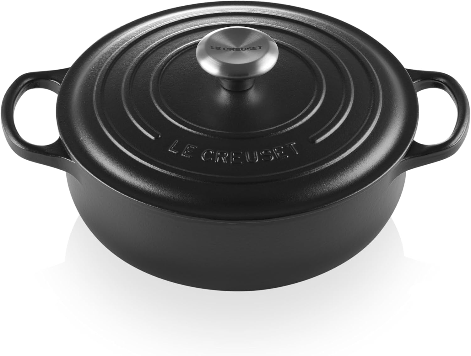 3.5 qt. Le Creuset Signature Sauteuse Oven in Licorice Enameled Cast Iron