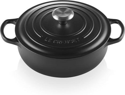 3.5 qt. Le Creuset Signature Sauteuse Oven in Licorice Enameled Cast Iron