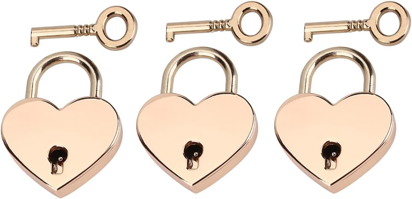 3.5" VeYocilk Love Lock Set with Mini Heart Shaped Locks