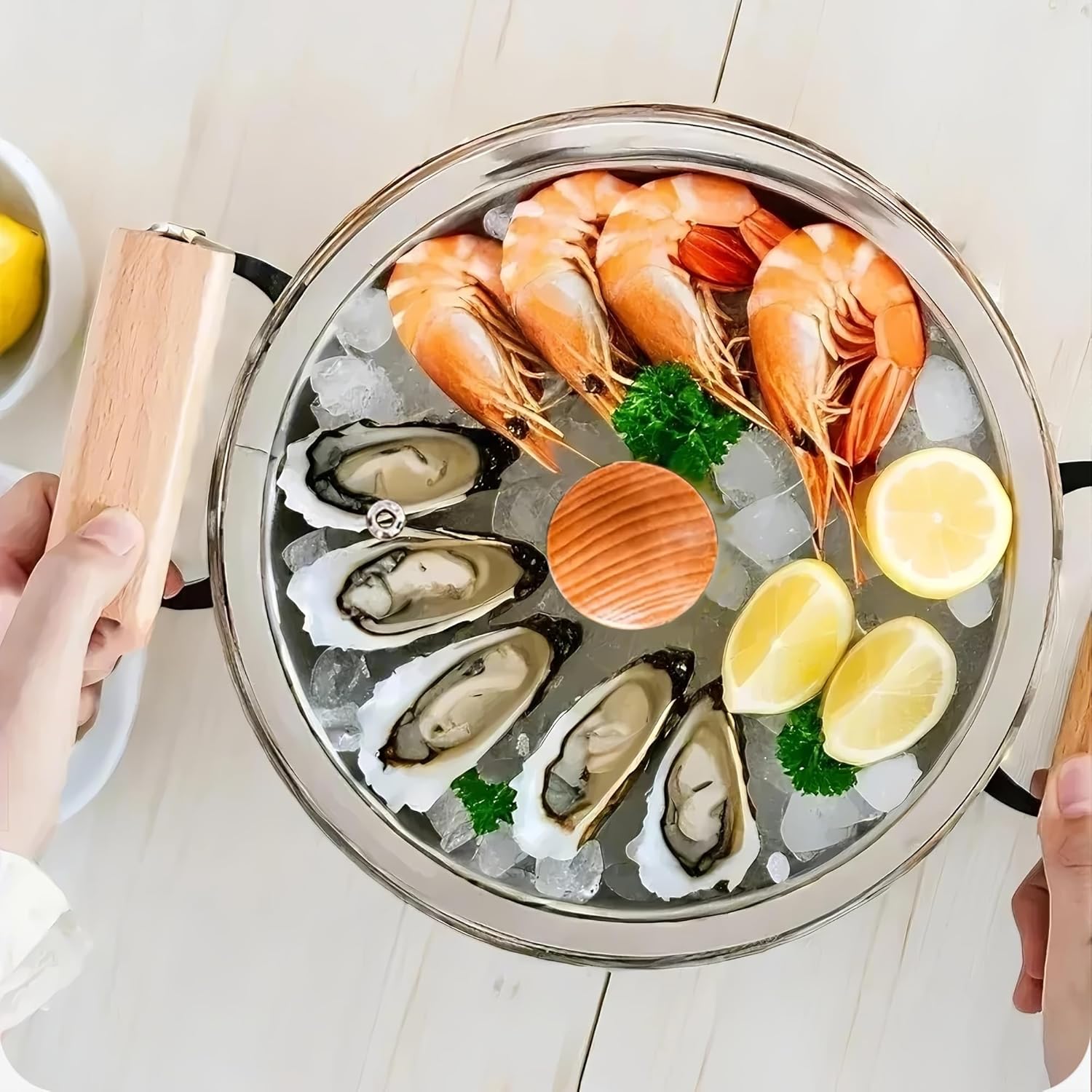 3.5L KEMORELA Glass Stockpot with Lid - Durable Borosilicate Glass Cooking Pot for Soups, Sauces, Stews - Heat-Resistant Glass Cookware with Wooden Handles