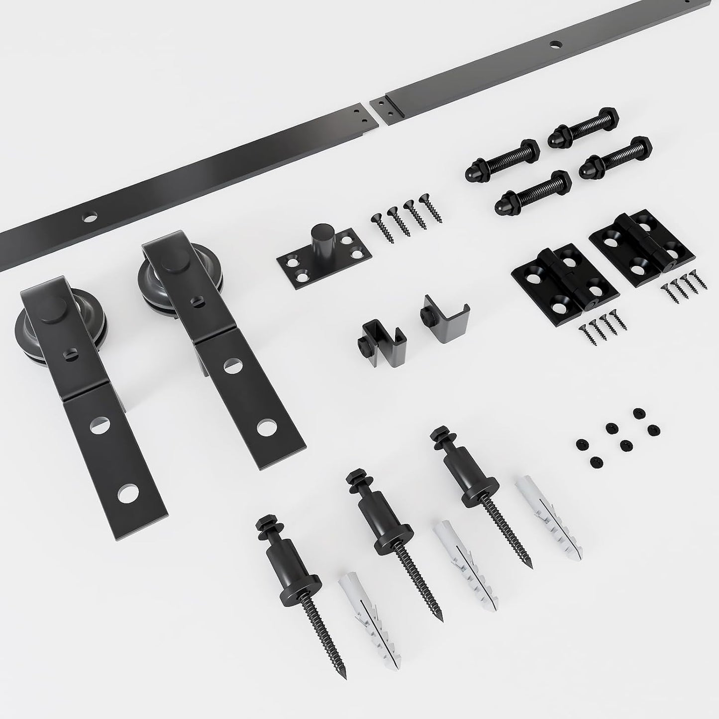 36" Bi-Folding Sliding Barn Door Hardware Kit for 2 Doors - Low Ceiling Lite Version Roller - Fit Double 16" Bifold Doors - Space-Saving Folding Solution - No Door Included - WildKart