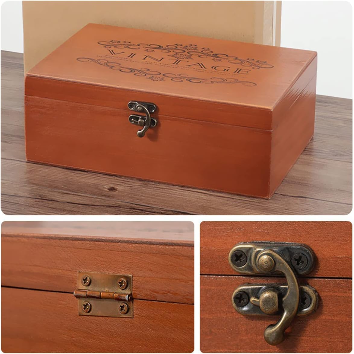 36 Sets Antique Bronze Tone Retro Jewelry Box Hinges and Latches Hooks for Wooden Boxes and Furniture