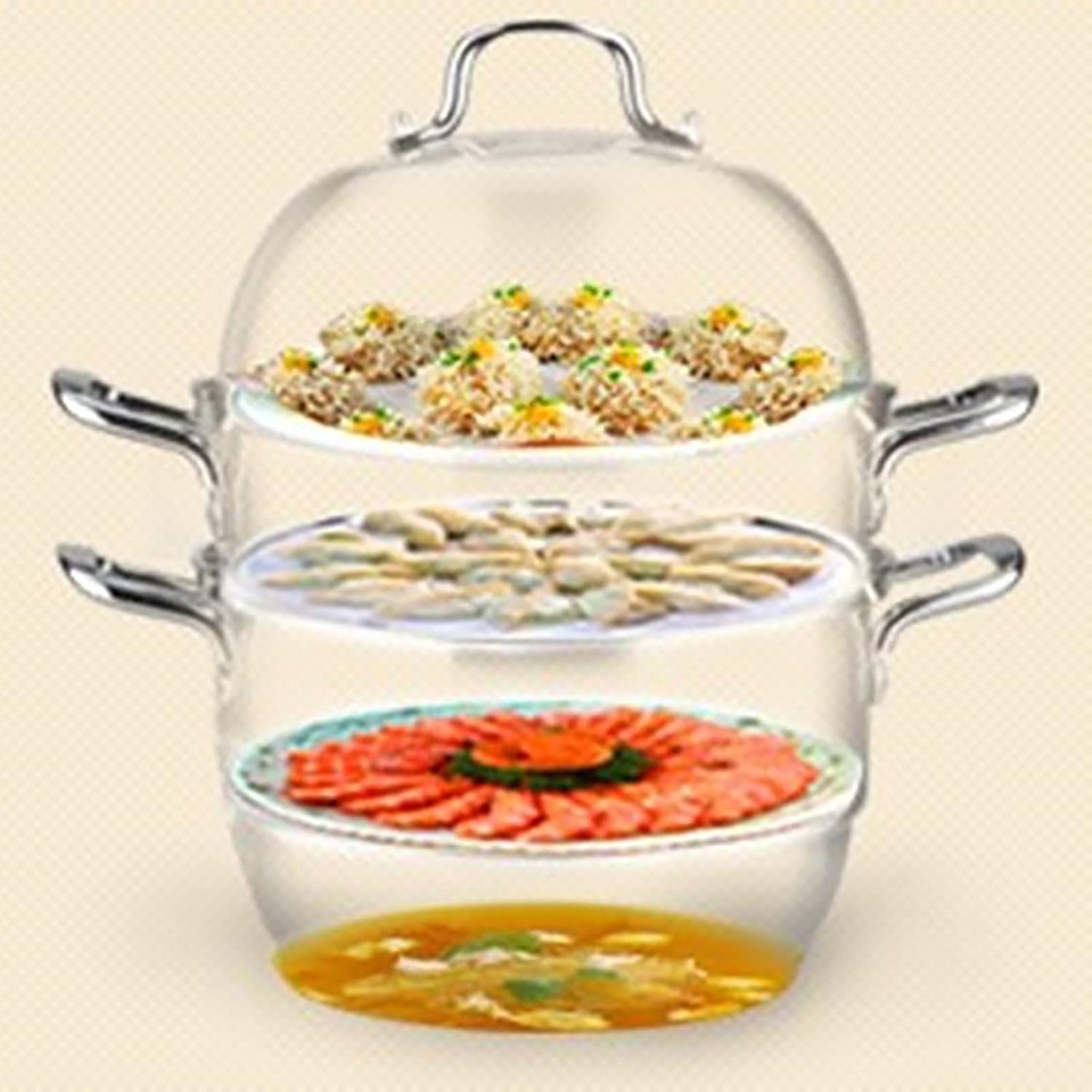 36cm Steamer Cookware Soup Pot Food Grade 304 Stainless Steel 3-Layer Composite Pot Bottom Ideal for Steamed Buns and Stewed Chicken Soup