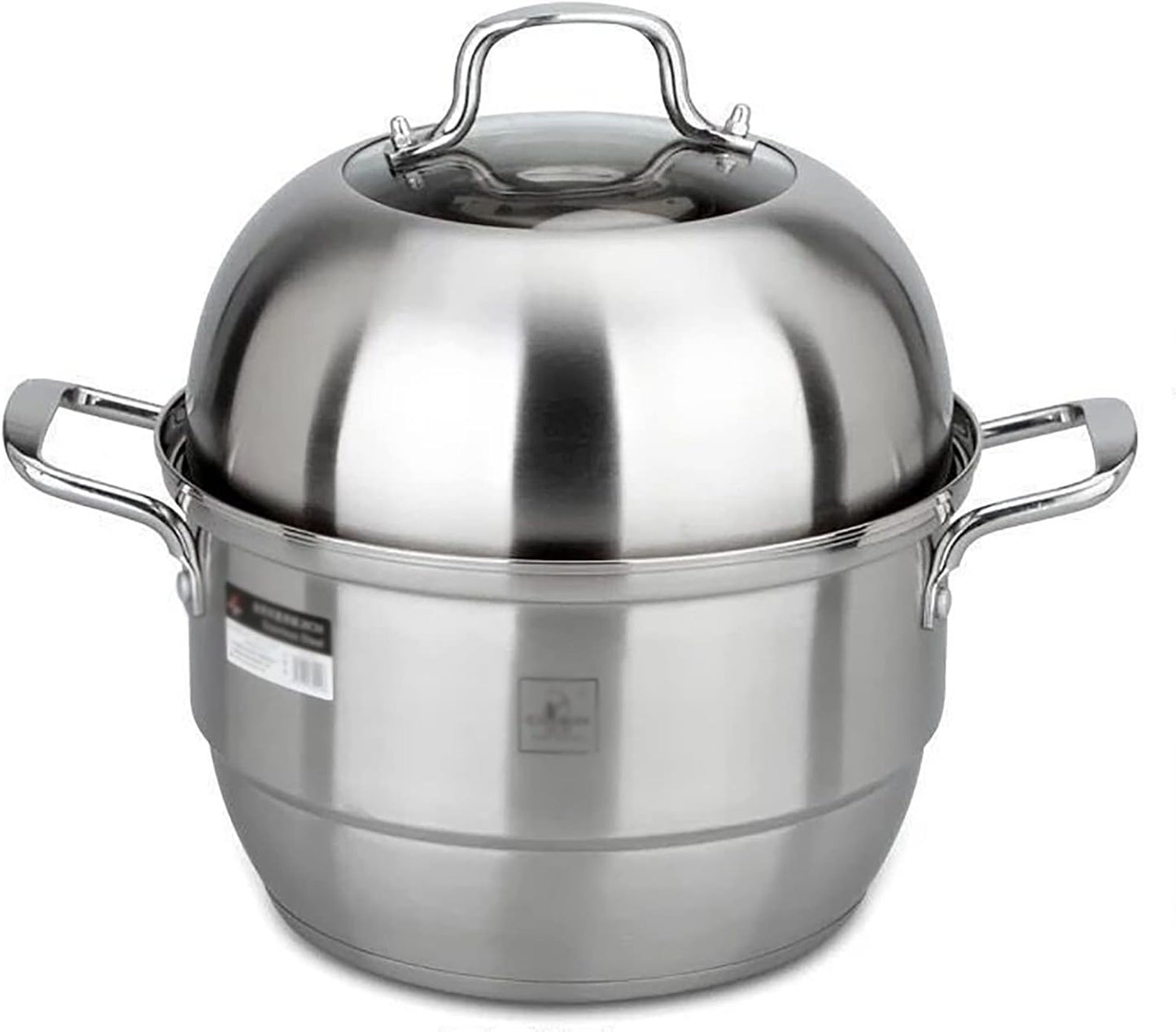 36cm YJYLYHY Steamer Cookware with Food Grade 304 Stainless Steel and 3-Layer Composite Pot Bottom for Steamed Buns and Stewed Chicken Soup