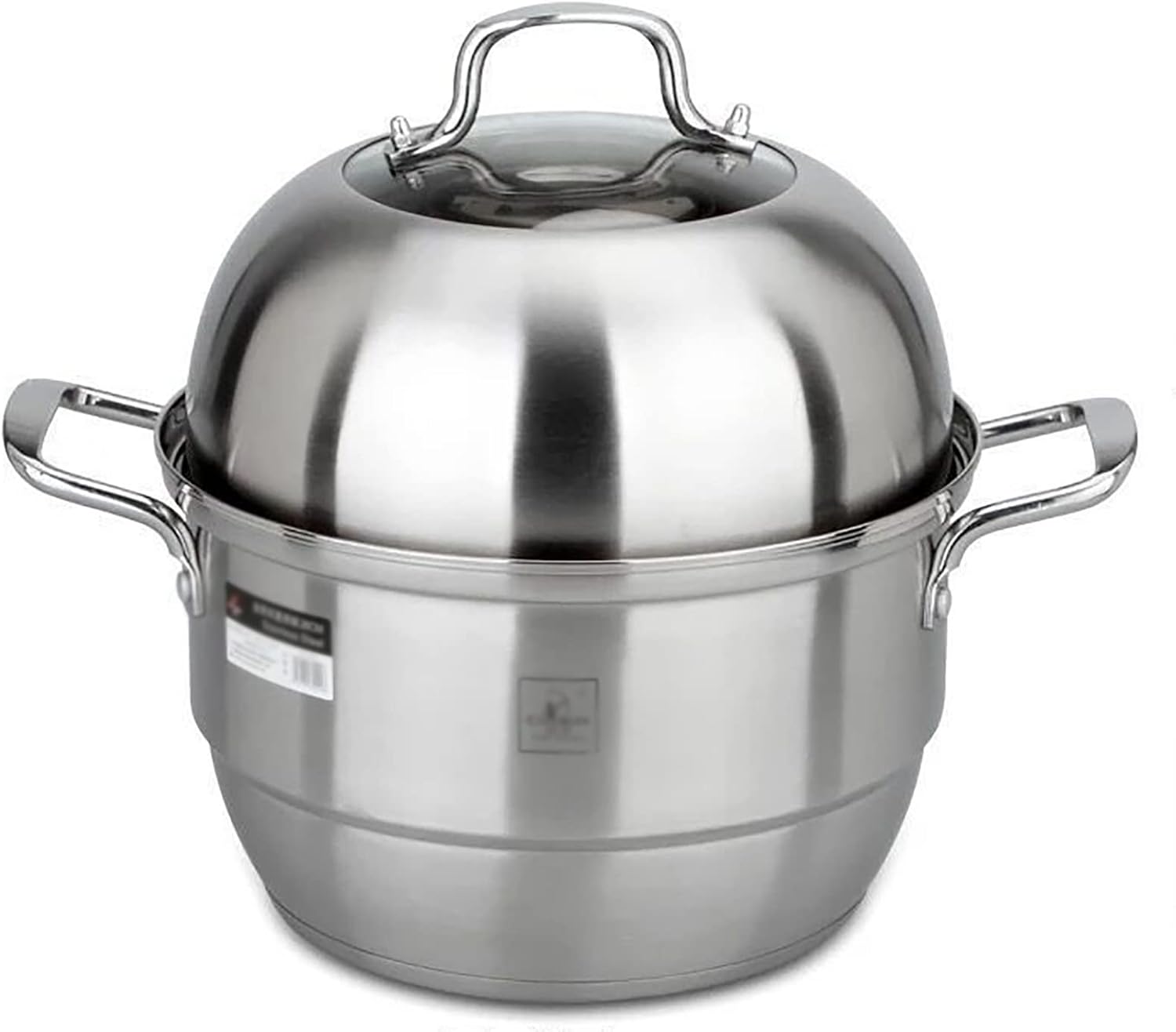 36cm YJYLYHY Steamer Cookware with Food Grade 304 Stainless Steel and 3-Layer Composite Pot Bottom for Steamed Buns and Stewed Chicken Soup
