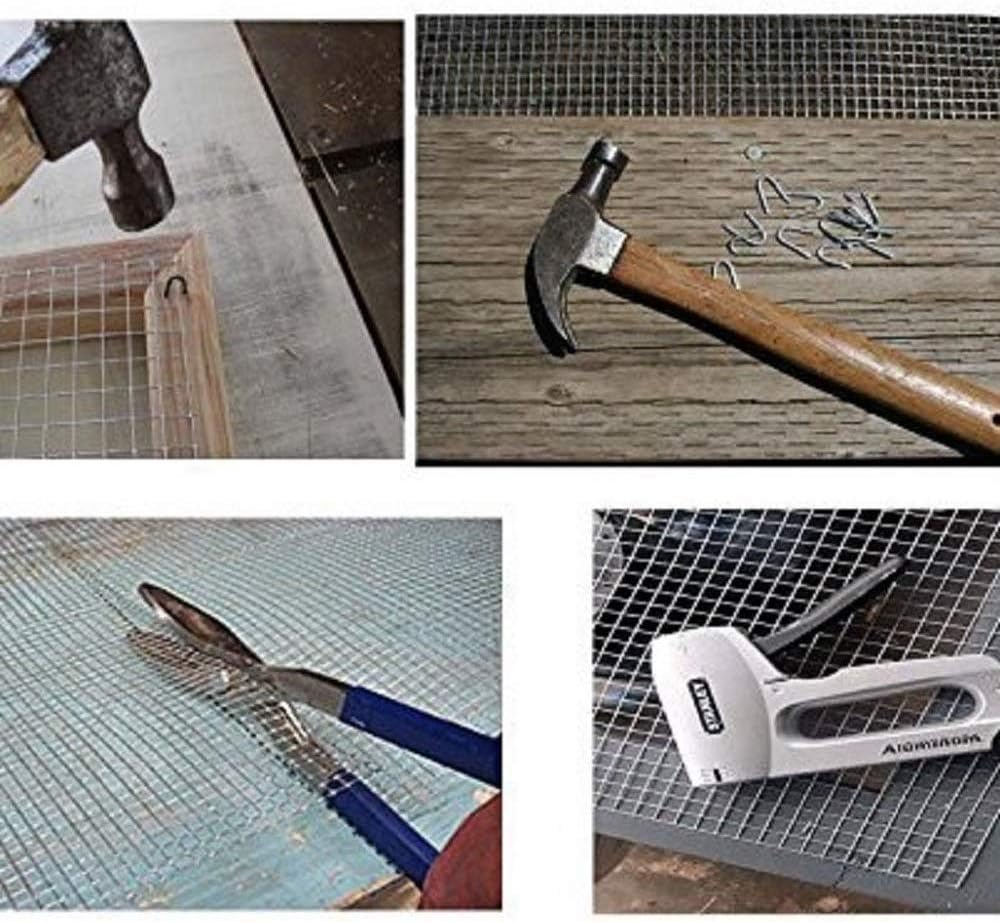 36in x 50ft 1/8 inch Hardware Cloth Galvanized Steel Mesh Roll Fence - Garden Plant Supports & Poultry Netting JW010